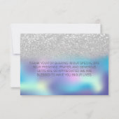 Stijlvol Bokeh Holographic Bedankkaart (Achterkant)