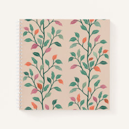 Stijlvol botanisch bladpatroon elegant notitieboek