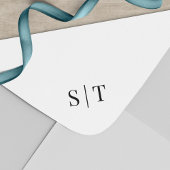 Stijlvol bruiloft-monogram zelfinktende stempel