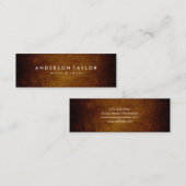 Stijlvol  bruin mini visitekaartje (Voorkant / Achterkant)