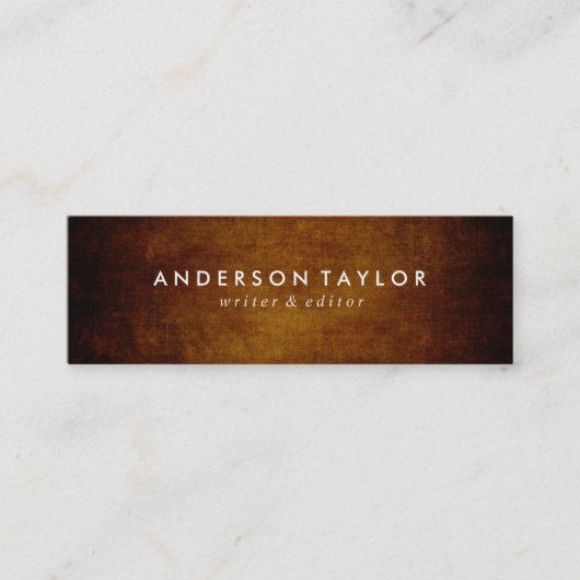Stijlvol  bruin mini visitekaartje (Voorkant)