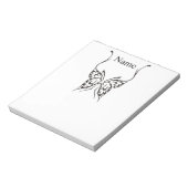 Stijlvol Butterfly Tattoo Thunder_Cove Notitieblok (Gedraaid)