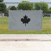 Stijlvol Canadees zwart-mappenblad Spandoek (Insitu)