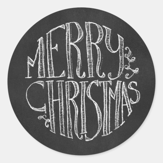 Stijlvol ChalkboardKerst sticker (Voorkant)