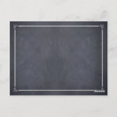 Stijlvol Chalked Table Number Kaart (Achterkant)