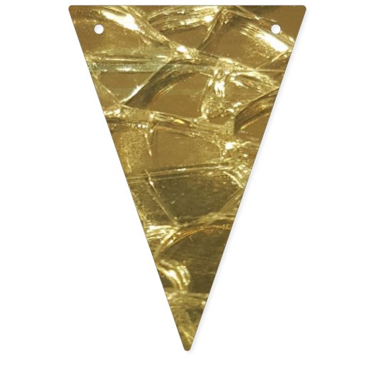 Stijlvol Chic Festive Shiny Gold Golden Glitter Vlaggetjes (Eerste vlag)