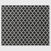 Stijlvol Chic Moroccan Quatrefoil Pattern Monogram Cadeaupapier (Vlak)