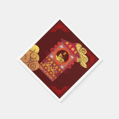 Stijlvol Chinees palanquin Rat Year 2020 PPN Servet (Hoek)