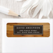 Stijlvol chique houtnerf label (Insitu)