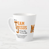 Stijlvol Christelijk monogram van TEAM JESUS Latte Mok (Linkerhoek)