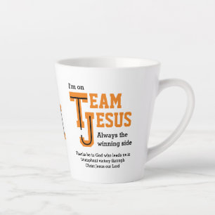 Stijlvol Christelijk monogram van TEAM JESUS Latte Mok
