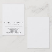 Stijlvol Chubby White Simple Visitekaartje (Voorkant / Achterkant)