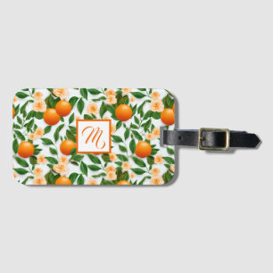 Stijlvol Citrusbloesem Monogrammeermerk Bagagelabel