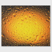 Stijlvol Cool Geel water druppelt bier Cadeaupapier (Vlak)