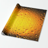 Stijlvol Cool Geel water druppelt bier Cadeaupapier (Uitgerold)