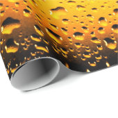 Stijlvol Cool Geel water druppelt bier Cadeaupapier (Rol Hoek)