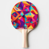 Stijlvol cool kleurrijk geometrisch Abstract patro Tafeltennisbatje (Voorkant)