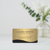 Stijlvol Corporate / Goud Metaal Visitekaartje (Staand voorkant)