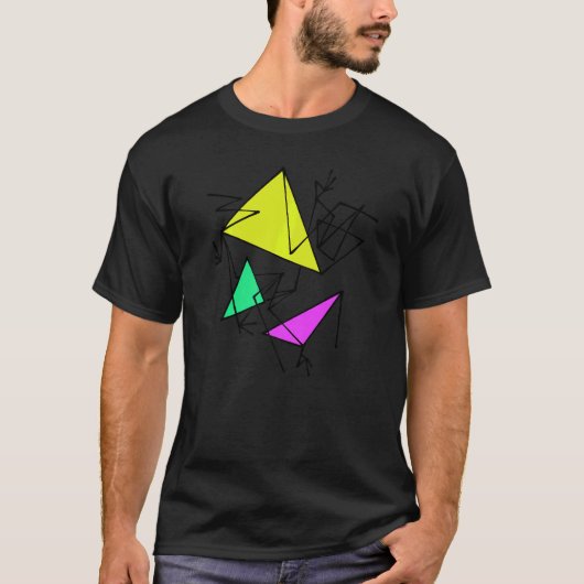 Stijlvol Creative Figures Lines Geometry Artwork T-shirt (Voorkant)