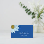 stijlvol Daisy Botanical Blue Visitekaartje (Staand voorkant)
