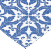 Stijlvol  damast navy Blue monogram Tafelkleed (Gekanteld)