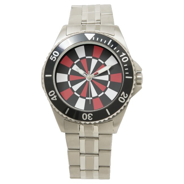 Stijlvol dartboard polshorloge horloge (Voorkant)
