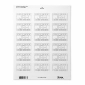 Stijlvol Deco Vibe Return-adres Etiket (Full Sheet)