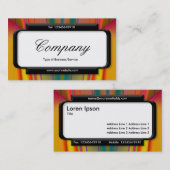 Stijlvol deelvenster (Script font) - Abstracte V Visitekaartje (Voorkant / Achterkant)