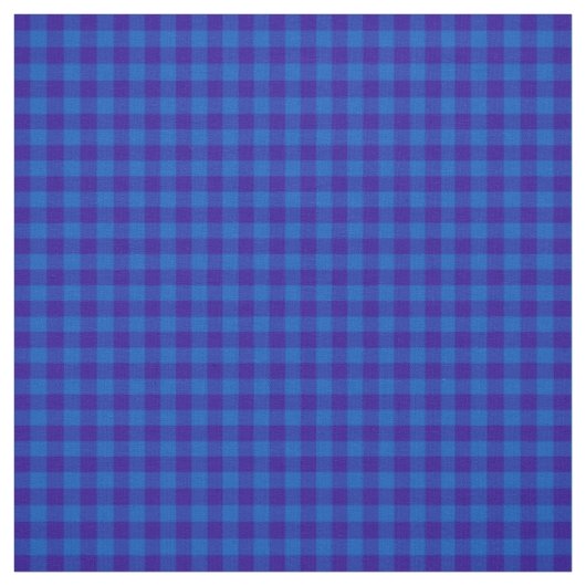 Stijlvol Deep Blue Check Gingham Pattern Fabric Stof (Swatch)