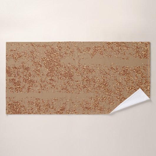 Stijlvol design. Copper glossy background. Metalli Badhanddoek (Badhanddoek)
