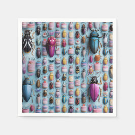 Stijlvol design en chic poppastel gebak servet