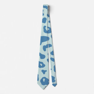 Stijlvol dierlijk beschermheerpatroon in blauw stropdas