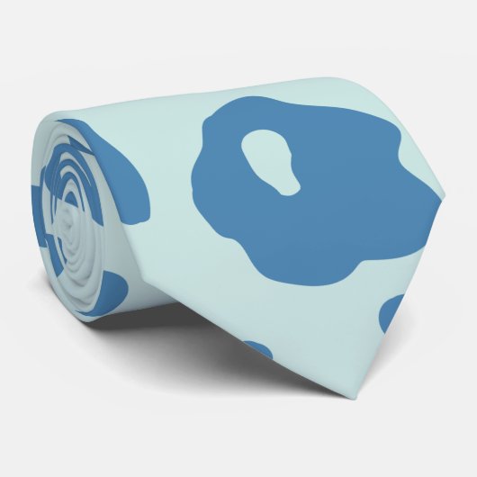 Stijlvol dierlijk beschermheerpatroon in blauw stropdas (Opgerold)