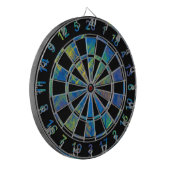 Stijlvol Distress Plaid Check Blauw, groen, geel Dartbord (Voorkant Links)