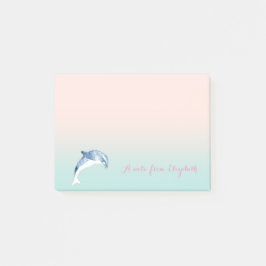 Stijlvol, dolfijn, persoonlijk post-it® notes