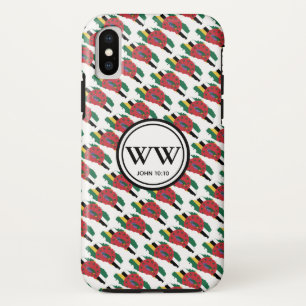 Stijlvol DOMINICA-vlagmonogram Overvloedig leven iPhone XS Hoesje