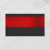 Stijlvol, donkergrijs, rood script Visitekaartje (Achterkant)