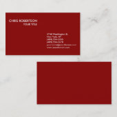 Stijlvol, donkerrood Visitekaartje met achtergrond (Voorkant / Achterkant)