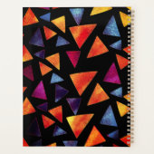 Stijlvol driehoekspatroon monogrammen planner (Achterkant)