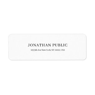 Stijlvol, eenvoudig design, zwart-wit etiket