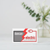 Stijlvol Eenvoudig Elektrisch Circuit Visitekaartje (Staand voorkant)