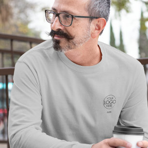 Stijlvol elegant bedrijf gebrandmerkt Logo Long-Sl T-shirt