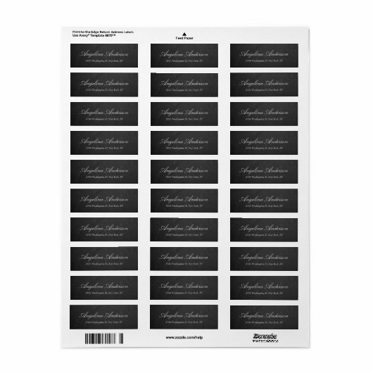Stijlvol Elegant Chalkboard Handschrift Modern Gra Etiket (Full Sheet)