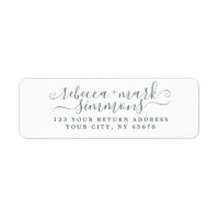 Stijlvol Elegant Chic Script Wedding Return-adres