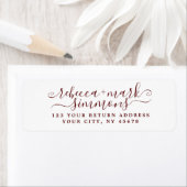 Stijlvol Elegant Chic Script Wedding Return-adres Etiket (Insitu)