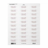 Stijlvol Elegant Chic Script Wedding Return-adres Etiket (Full Sheet)