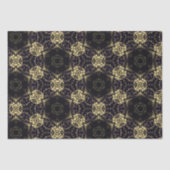 Stijlvol elegant Faux Gold en zwart Patroon Tissuepapier (Voorkant)