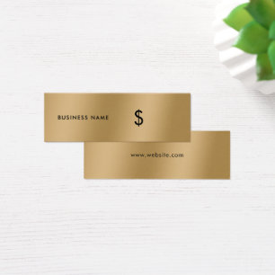 Stijlvol, elegant Faux Gold Simple Price Label Mini Visitekaartjes