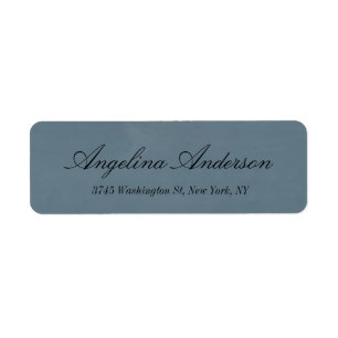 Stijlvol elegant handschrift Modern Blue Grey Etiket
