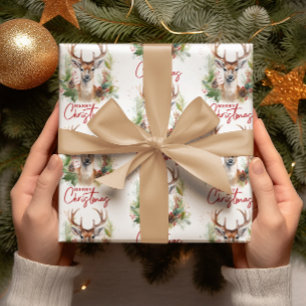 Stijlvol & Elegant Herten Kerstgroen Cadeaupapier